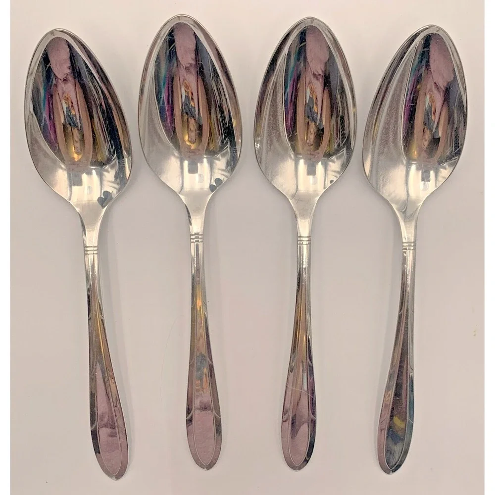 Oneida Nobility Plate REVERIE Flatware Silverware 1950 Silver Plate 4 Spoons